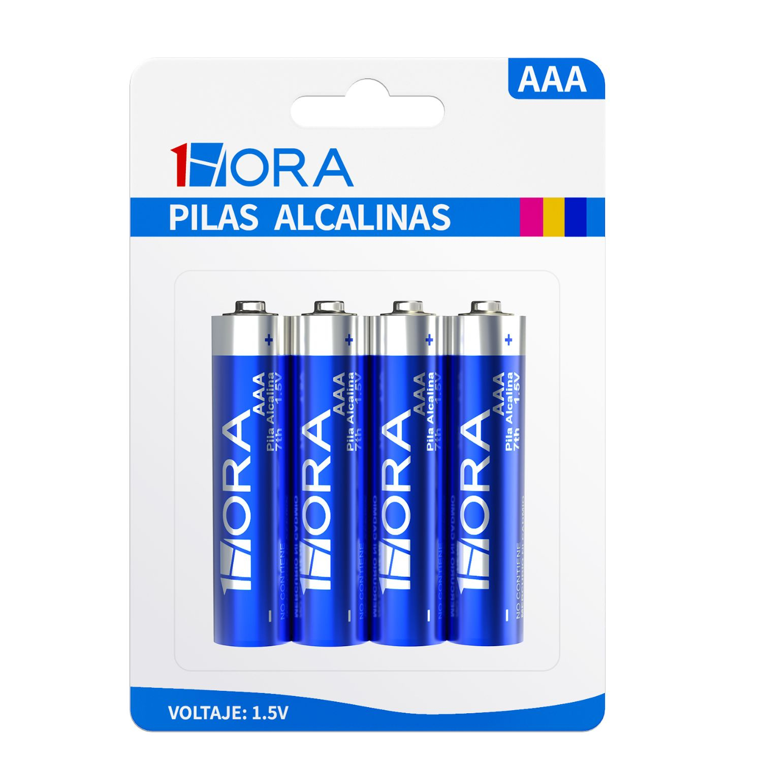 1H-PILA AAA AZUL BLISTER 4U