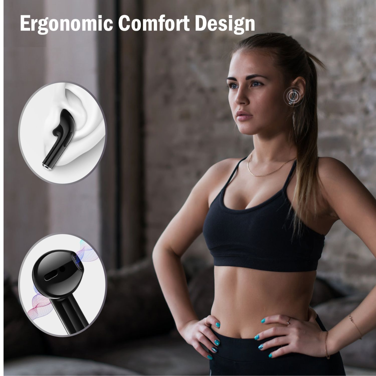 AUDIFONO BLUETOOTH TWS REDONDO MOD. AUT119 1 HORA