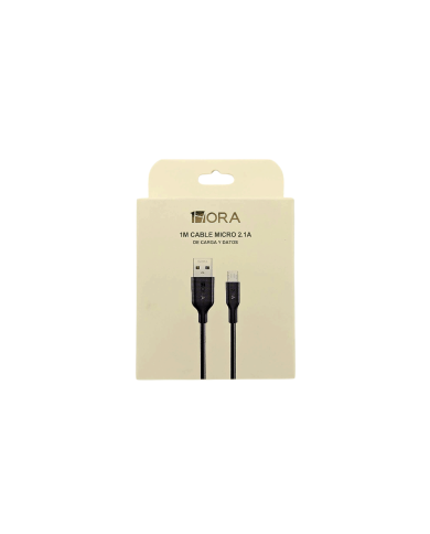 1H-CABLE USB TIPO V8 2.1A L-1m NEGRO MOD. CAB236N