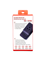 AP-PROTECTOR DE VOLTAJE 15A 110V 300 JOULES NEGRO