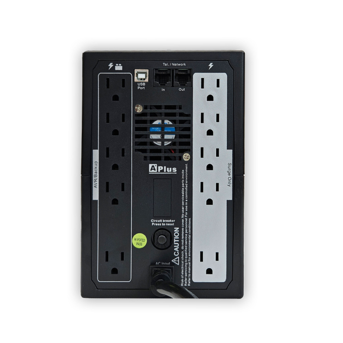 AP-UPS INTERACTIVO 2000VA 1200W 12V/9Ahx2 10 TOMAS RJ45 USB A USB C MOD. 5L-S200N