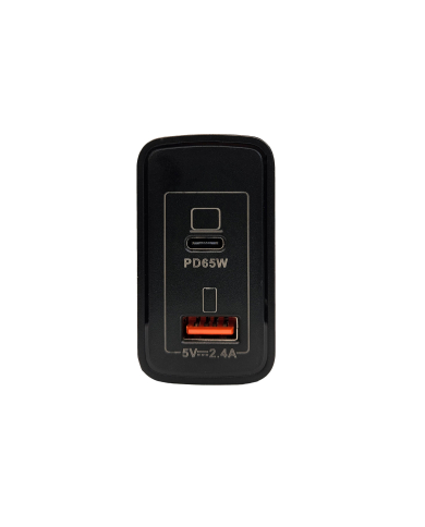AU-CARGADOR CARGA RAPIDA PD 65W (TIPO C) + USB 5V 2.4A