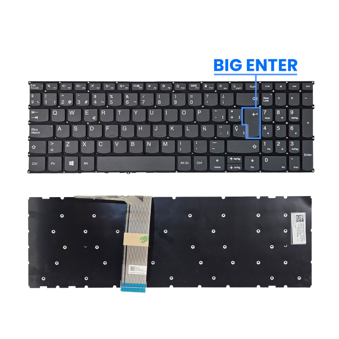 VC-TECLADO PARA LENOVO IDEAPAD 3-15ADA6 3-15ALC6 3-15ITL6 NO FRAME BIG ENTER