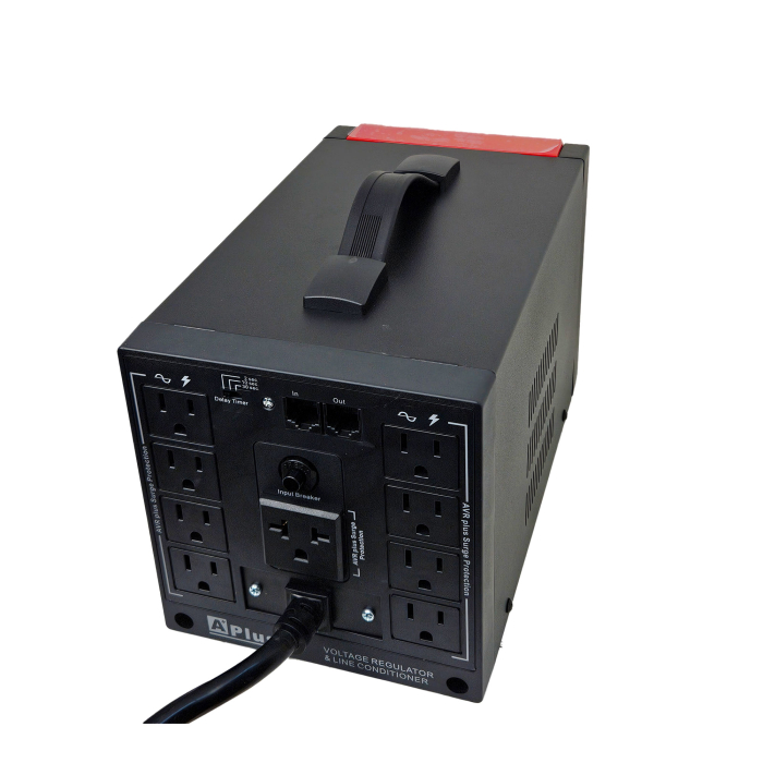 AP-REGULADOR DE VOLTAJE 5000VA 2500W 8 TOMAS (5-15R) +1 TOMA (I-635) 320 JOULES