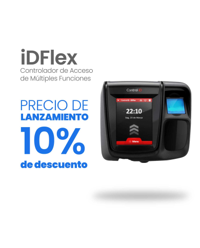 CI-CONTROL DE ACCESO IDFLEX V.2 FINGERPRINT + RFID MIFARE(125KHZ)+PIN