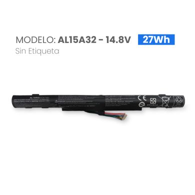 VC-BATERIA PARA ACER AL15A32 14.8V 1800mAh 27Wh