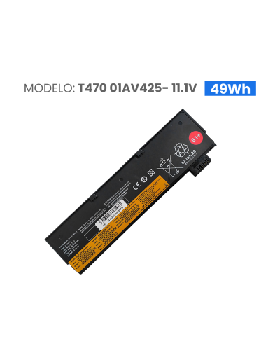 VC-BATERIA PARA LENOVO T470 01AV425 11.1V  4400mAh  49Wh