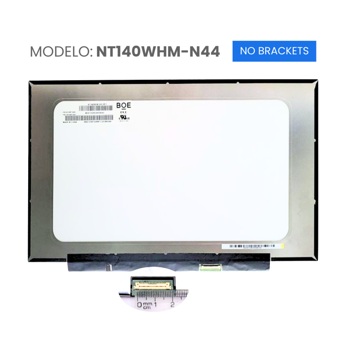 VC-PANTALLA LAPTOP 14 LED HD 1366x768 30 PINES 19mm NO BRACKETS NT140WHM-N44
