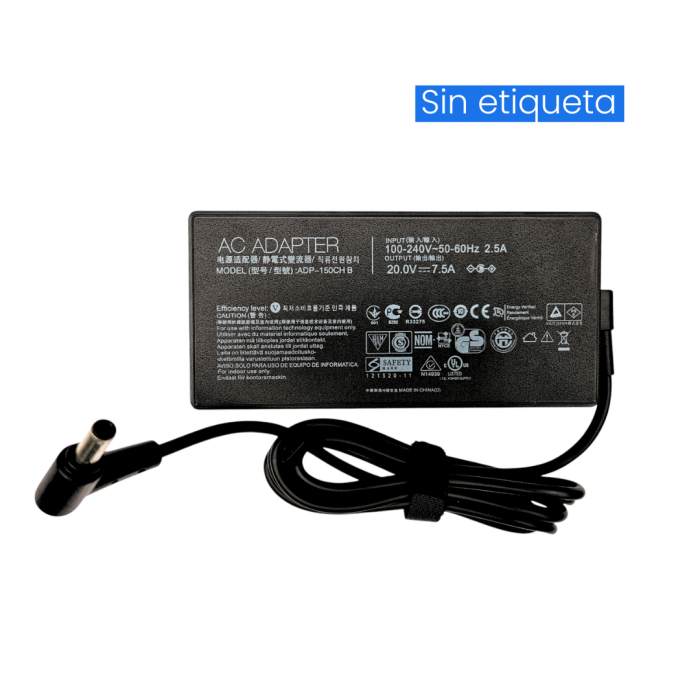 AU-CARGADOR PARA ASUS 20V 7.5A PLUG 6.0x3.7