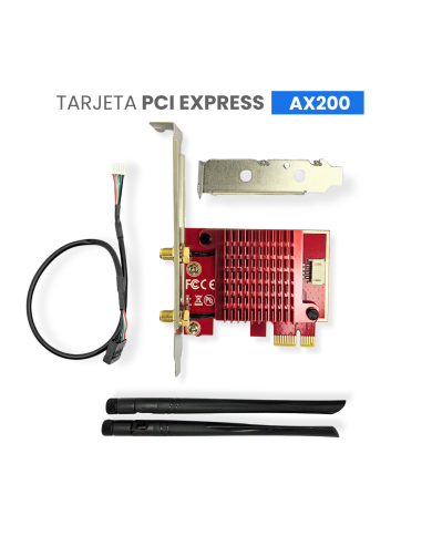 JV-TARJETA PCI EXPRESS AX200 LAN WIRELESS 3000 MBPS 2 ANTENAS