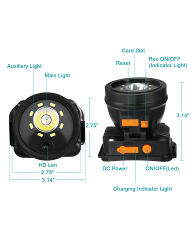 CE-CAMARA ESPIA LINTERNA DE CABEZA