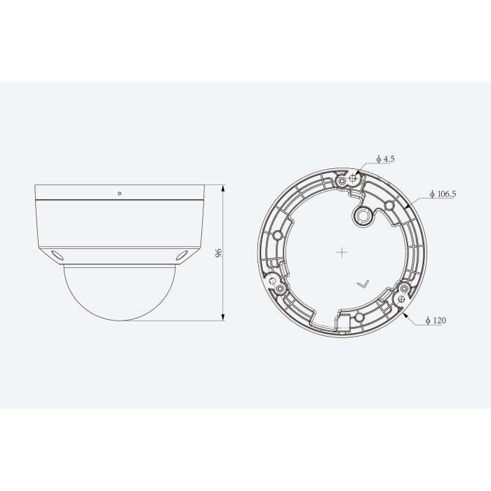 CAMARA IP SK TIPO ANTIBANDALICA 4MP 2.8mm IR 30m MIC POE TIANDY