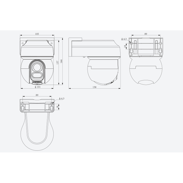 CAMARA SOLAR PT WIFI 4G 4MP 4mm IR 30M MIC PARLANTE SD TC-H343K TIANDY