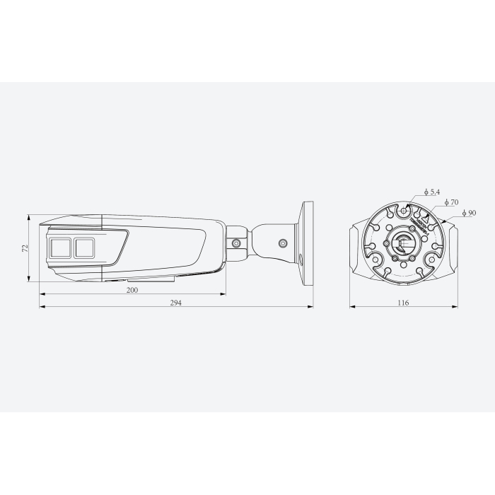 CAMARA IPC POLAR DAY PANORAMICA TIPO TUBO 8MP 2.8mm MIC POE TIANDY