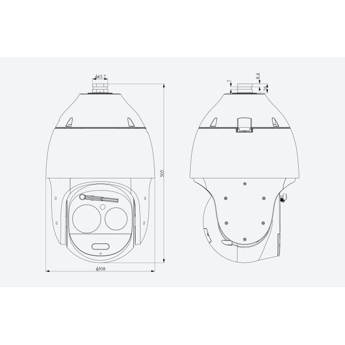 CAMARA IP PTZ 63X LASER 4MP IR 300m SD TIANDY