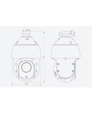 CAMARA IP PTZ 2 MP 25X IR 150m TC-H324S TIANDY