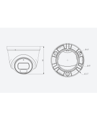 CAMARA IP SK COLOR MAKER TIPO DOMO 6MP 2.8mm IR 30m MIC POE TC-C36XN-2ENA TIANDY