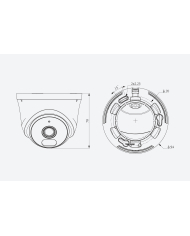 CAMARA IP AK2 TIPO DOMO 2MP 2.8mm COLOR IR 30m FHD MIC POE TC-C320-1CNB TIANDY