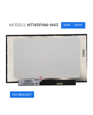 VC-PANTALLA LAPTOP 14 LED FHD 1920x1080 30 PINES 19mm NO BRACKET NT140FHM-N43