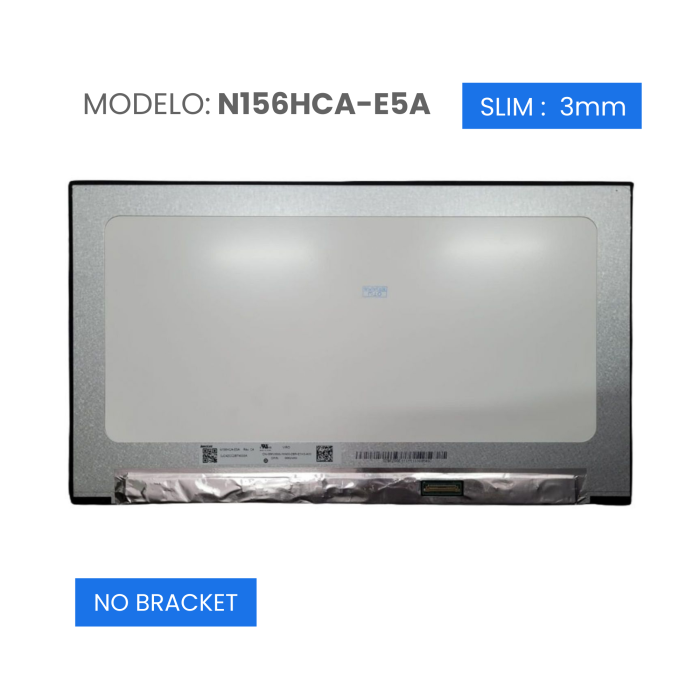 VC-PANTALLA LAPTOP 15.6 IPS LCD FHD 1920x1080 30 PINES 19mm NO BRACKET PLANO N156HCA-E5A