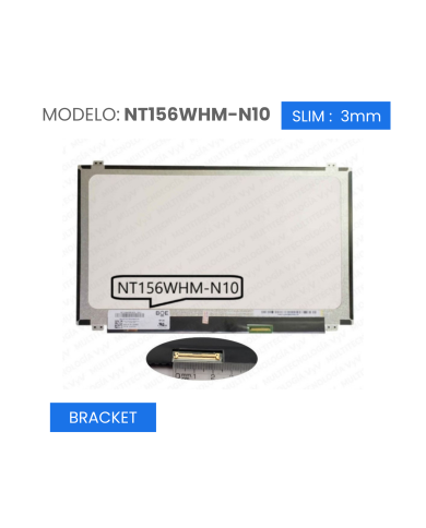 VC-PANTALLA LAPTOP 15.6 LED HD 1366x768 40 PINES 25mm BRACKET NT156WHM-N10 V5.0