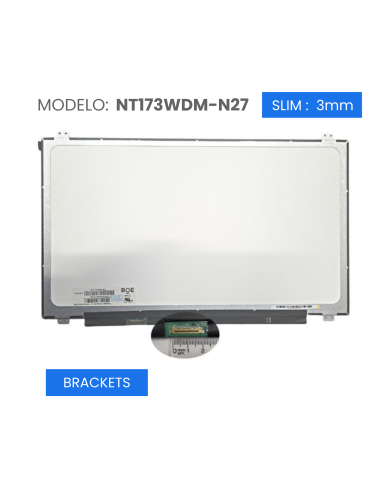 VC-PANTALLA LAPTOP 17.3 LCD HD+ 1600x900 30 PINES BRACKETS NT173WDM-N27