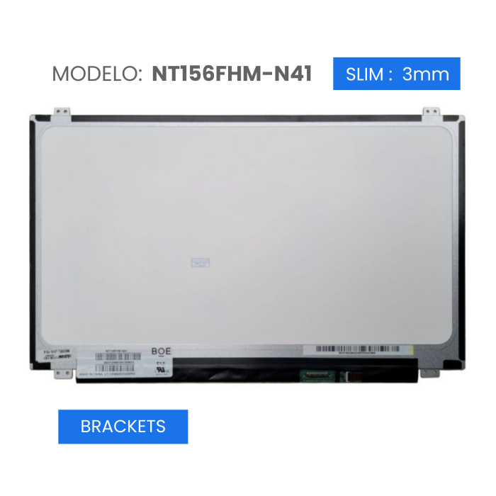VC-PANTALLA LAPTOP 15.6 LCD FHD 1920X1080 30 PINES BRACKETS NT156FHM-N41