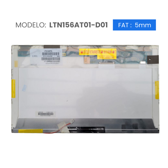 VC-PANTALLA LAPTOP 15.6 LCD HD 1366x768 30 PINES CCFL SCREEN + BACKLIGHT CONECTOR LTN156AT01-D01