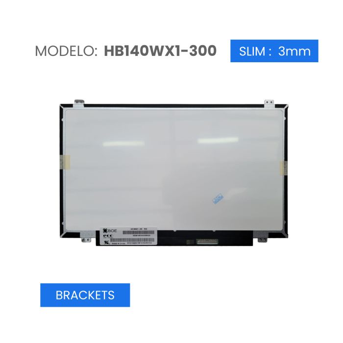 VC-PANTALLA LAPTOP 14 LCD HD 1366x768 40 PIN BRACKET HB140WX1-300
