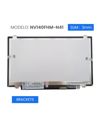 VC-PANTALLA LAPTOP 14 IPS LCD FHD 1920x1080 30 PIN 19mm BRACKETS NV140FHM-N41
