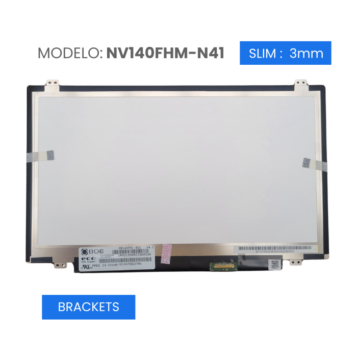 VC-PANTALLA LAPTOP 14 IPS LCD FHD 1920x1080 30 PIN 25mm BRACKETS NV140FHM-N41