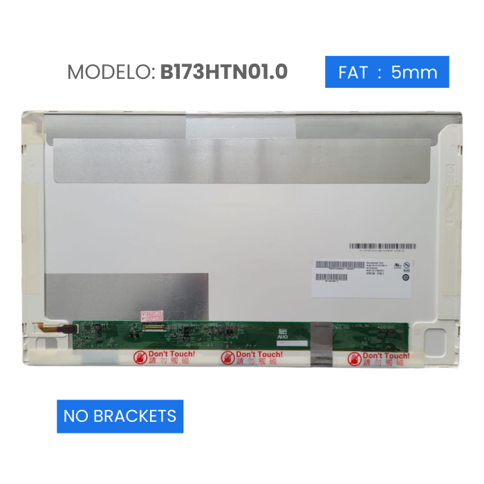 VC-PANTALLA LAPTOP 17.3 LCD FHD 1920x1080 30 PIN 19mm NO BRACKET B173HTN01.0