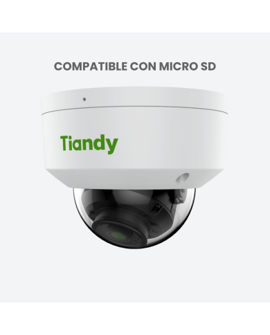 CAMARA IP SK TIPO DOMO ANTIBANDALICA 4MP 2.8mm IR 30m MIC POE TC-C34KN TIANDY