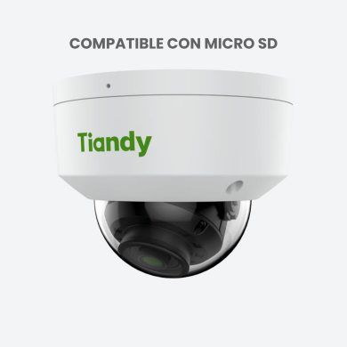 CAMARA IP SK TIPO DOMO ANTIBANDALICA 4MP 2.8mm IR 30m MIC POE TC-C34KN TIANDY