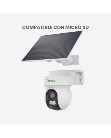 CAMARA SOLAR PT WIFI 4G 4MP 4mm IR 30M MIC PARLANTE SD TC-H343K TIANDY