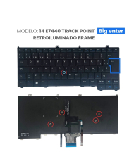 TECLADO PARA TOSHIBA 14 C40 C45 FRAME BIG ENTER