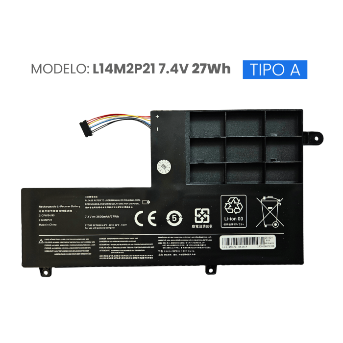 VC-BATERIA PARA LENOVO L14M2P21 7.4V 27Wh
