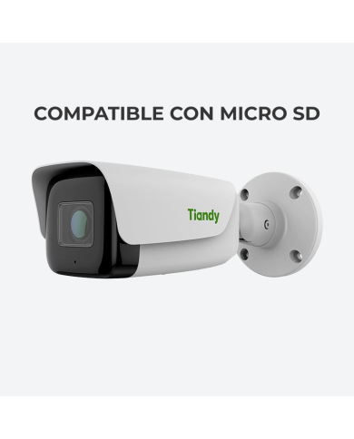 CAMARA IPC TURBO TIPO TUBO MOTORIZADA 5MP 2.7-13.5 mm IR 80m MIC POE IP67 TC-C35TS TIANDY