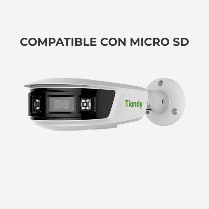 CAMARA IPC POLAR DAY PANORAMICA TIPO TUBO 8MP 2.8mm MIC POE TC-C382V TIANDY