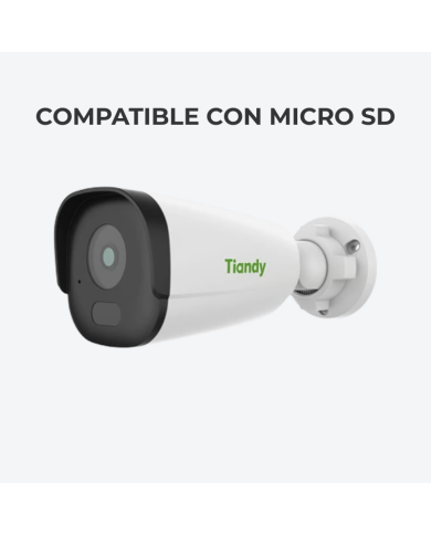 CAMARA IP SK STAR TIPO BALA 4MP 2.8mm IR 50m IP67 MIC POE TC-C34GS TIANDY