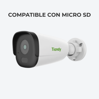CAMARA IP SK STAR TIPO BALA 4MP 2.8mm IR 50m IP67 MIC POE TC-C34GS TIANDY