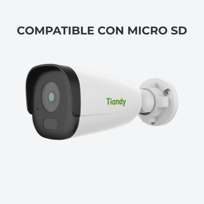 CAMARA IP SK STAR TIPO BALA 4MP 2.8mm IR 50m IP67 MIC POE TC-C34GS TIANDY
