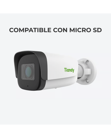 CAMARA IP SK TIPO BALA MOTORIZADA 2 MP 2.8-12mm IR 80m MIC POE TC-C32UN TIANDY