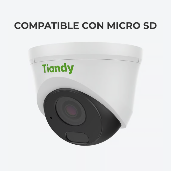 CAMARA IP SK TIPO DOMO 4MP 2.8mm IR 30m MIC POE TC-C34HS TIANDY