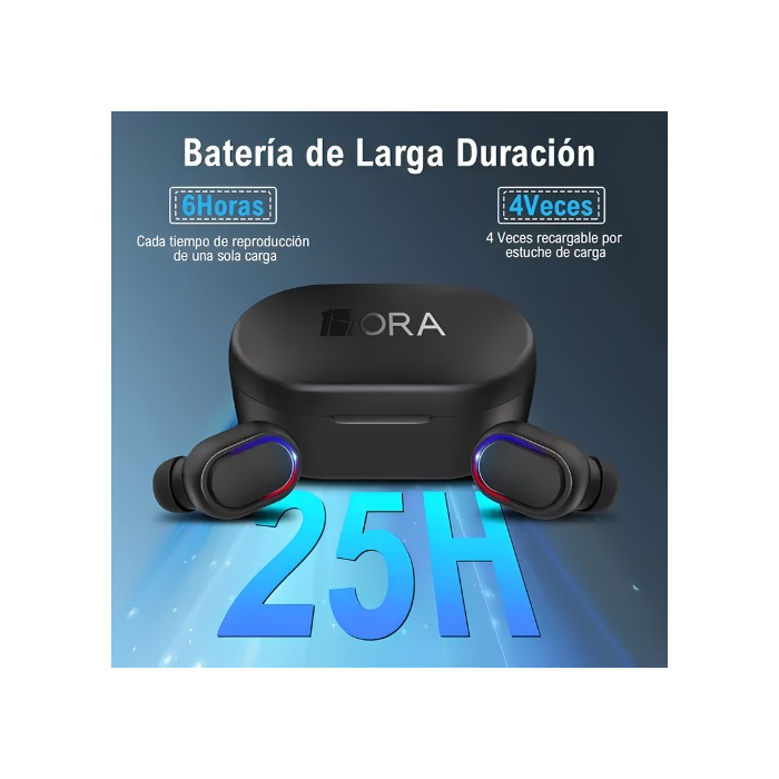 AUDIFONO BLUETOOTH TWS AUT114N 1HORA