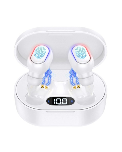 AUDIFONO BLUETOOTH TWS AUT114B BLANCO 1HORA