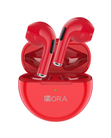 AUDIFONO BLUETOOTH TWS AUT119M ROJO 1HORA
