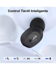 AUDIFONO BLUETOOTH TWS AUT208N NEGRO 1HORA