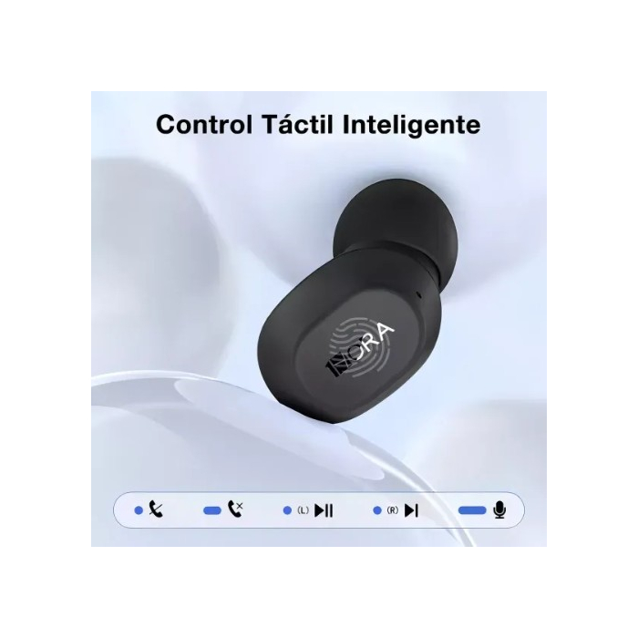 AUDIFONO BLUETOOTH TWS AUT208N NEGRO 1HORA