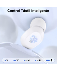 AUDIFONO BLUETOOTH TWS AUT208B BLANCO 1HORA
